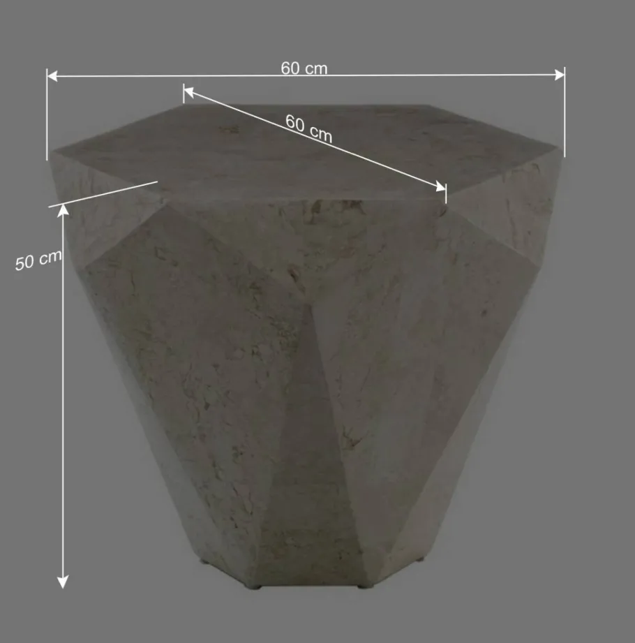 Stein Wohnzimmertisch Jevellon in Creme Tische