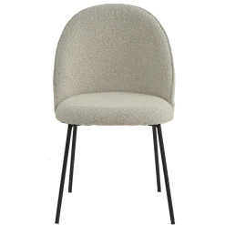 Discount Stühle in Beigegrau mit Schwarz - Facanella (2er Set) Stühle