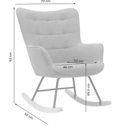 Clearance Stoff Schaukelstuhl im Skandi Design - Monique Sessel