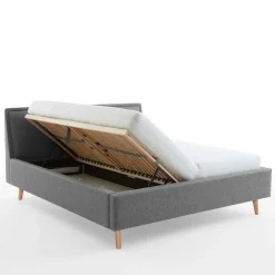 Stoffbett im Skandinavischen Stil in Grau - Cepter Betten