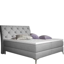 Outlet Stoffbett mit Stauraum in Grau - Rentascia Betten