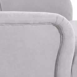 Best Stoffsessel aus Velours in Silbergrau - Jennva Sessel