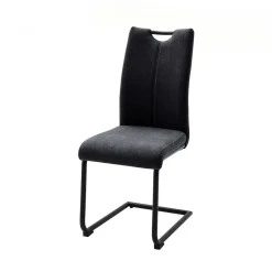 Outlet Swingstühle in dunklem Grau - Lacrunia (4er Set) Sessel