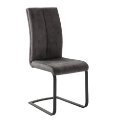 Clearance Swingstuhl Quartett in Anthrazit - Amando (4er Set) Sessel|Stühle