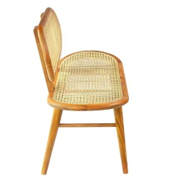 Sale Teak Wohnraum Bank mit Wiener Geflecht - Feliana Sitzbank