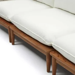 Teakholz Lounge modular & 2 Couchtische - Palm (sechsteilig) Sitzgruppe