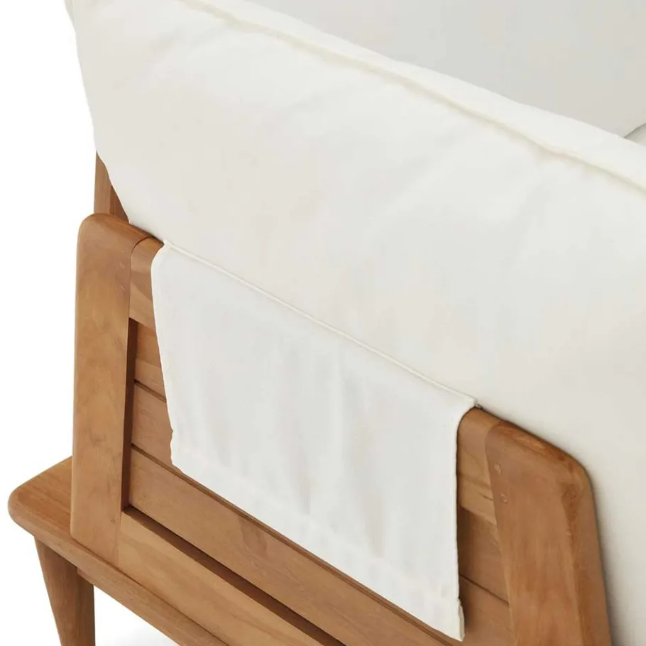 Teakholz Lounge modular & 2 Couchtische - Palm (sechsteilig) Sitzgruppe