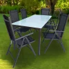 Tisch mit Klappstühlen für den Garten - Anlina (siebenteilig) Sitzgruppe