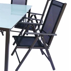 Tisch mit Klappstühlen für den Garten - Anlina (siebenteilig) Sitzgruppe