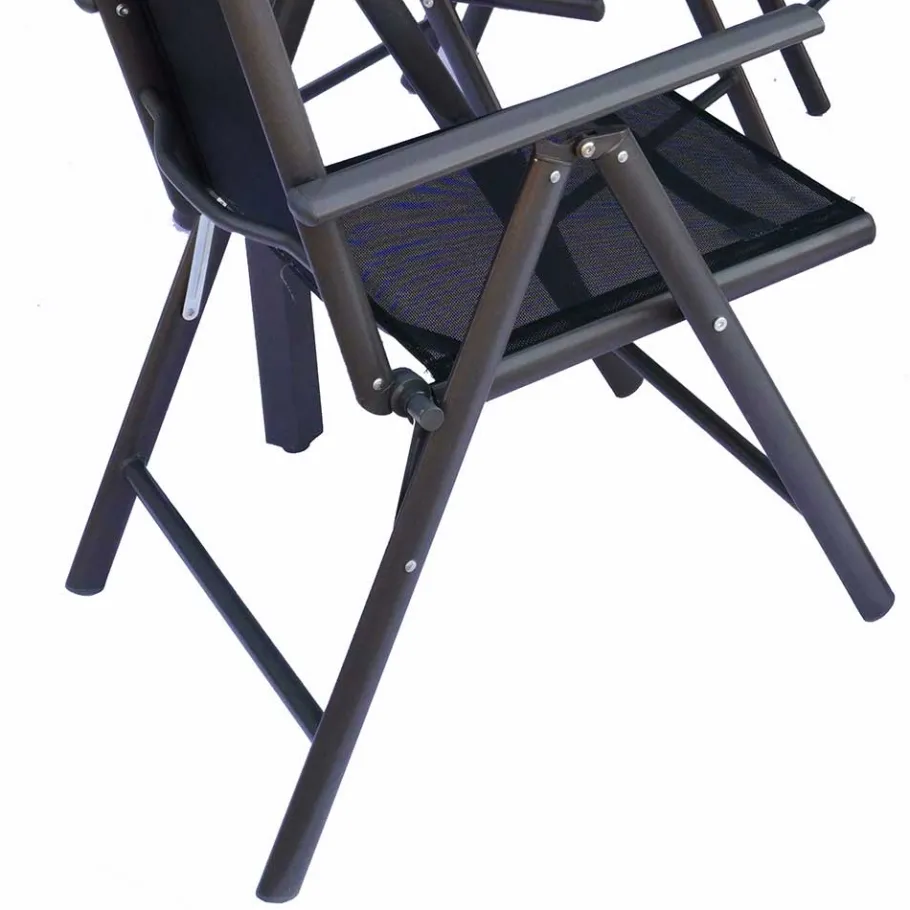 Tisch mit Klappstühlen für den Garten - Anlina (siebenteilig) Sitzgruppe