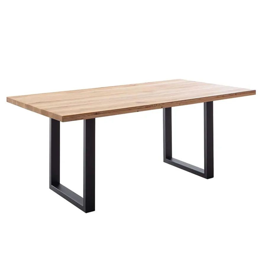 Sale Tisch mit Wildeiche Massivholzplatte - Guven Tische