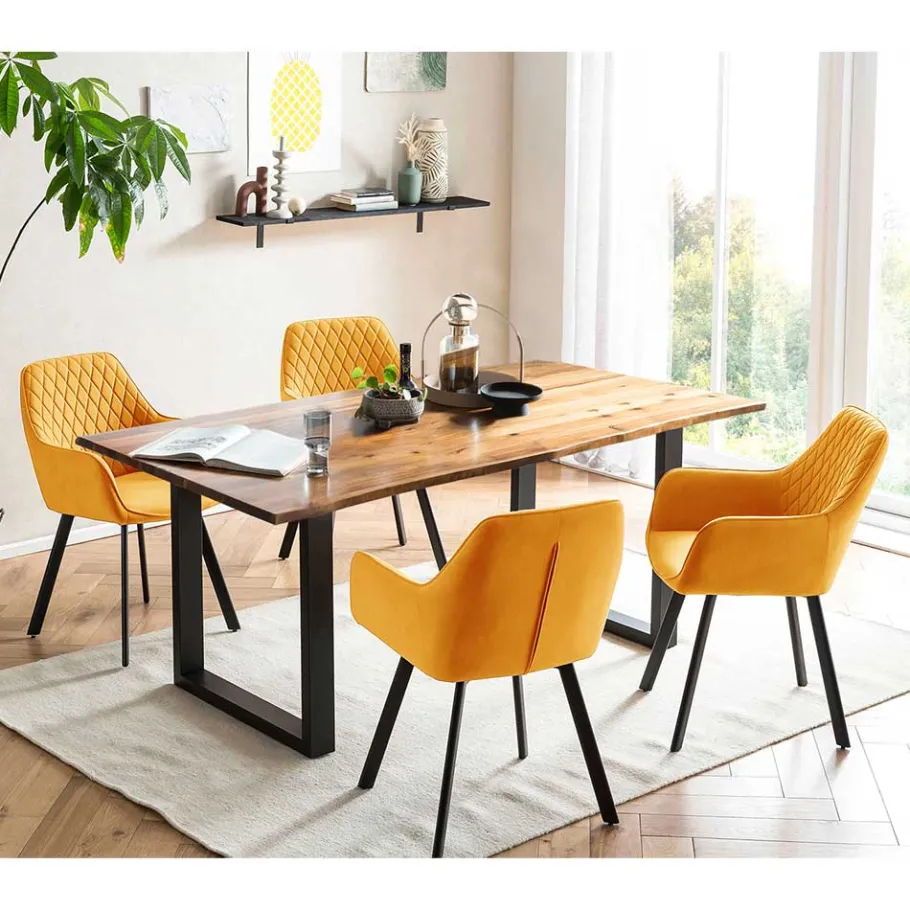 Tisch und vier Stühle im Set - Matijas (fünfteilig) Sitzgruppe