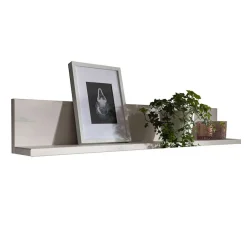 Topp Wohnwand Wandboard in Weiß Holz - Meuvrun Regale