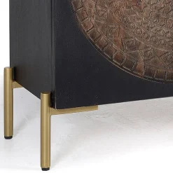 Best 4-türige Design Kommode mit Mandala Schnitzerei - Synessa Sideboards