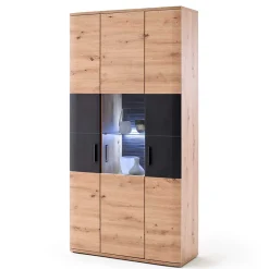 Best 3-türige Kombi-Vitrine zweifarbig - Vecenda Vitrinen