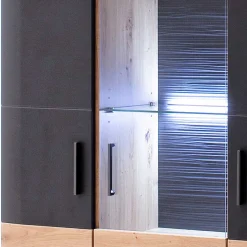 Best 3-türige Kombi-Vitrine zweifarbig - Vecenda Vitrinen