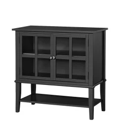 2-türiger Glasschrank in Schwarz - Epiros Vitrinen