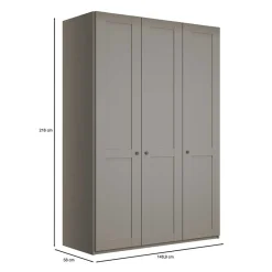 Outlet 3-türiger Kleiderschrank im Modern Country Style - Ridonna Kleiderschränke