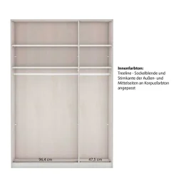 Outlet 3-türiger Kleiderschrank im Modern Country Style - Ridonna Kleiderschränke