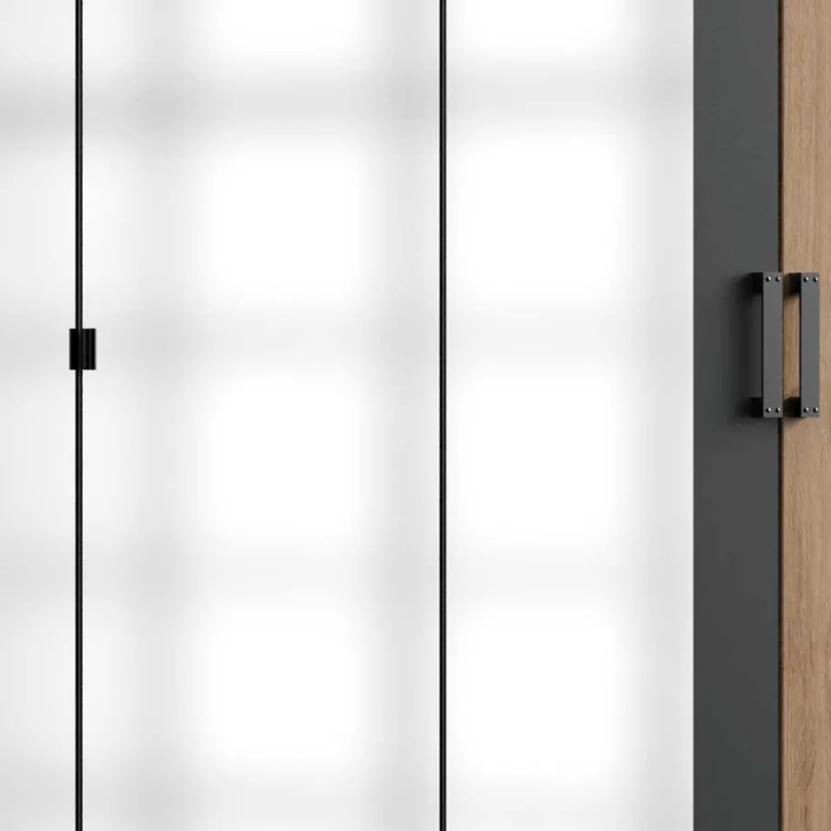 Best 5-türiger Kleiderschrank im Industry und Loft Stil - Enegal Kleiderschränke