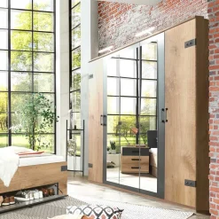 Best 5-türiger Kleiderschrank im Industry und Loft Stil - Enegal Kleiderschränke