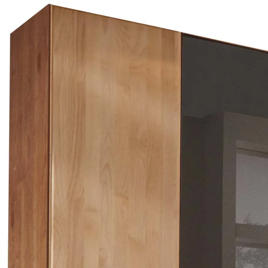 New 3-türiger Kleiderschrank in Erle teilmassiv - Hung Kleiderschränke|Schränke