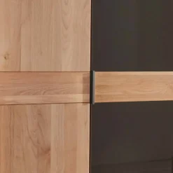 New 3-türiger Kleiderschrank in Erle teilmassiv - Hung Kleiderschränke|Schränke