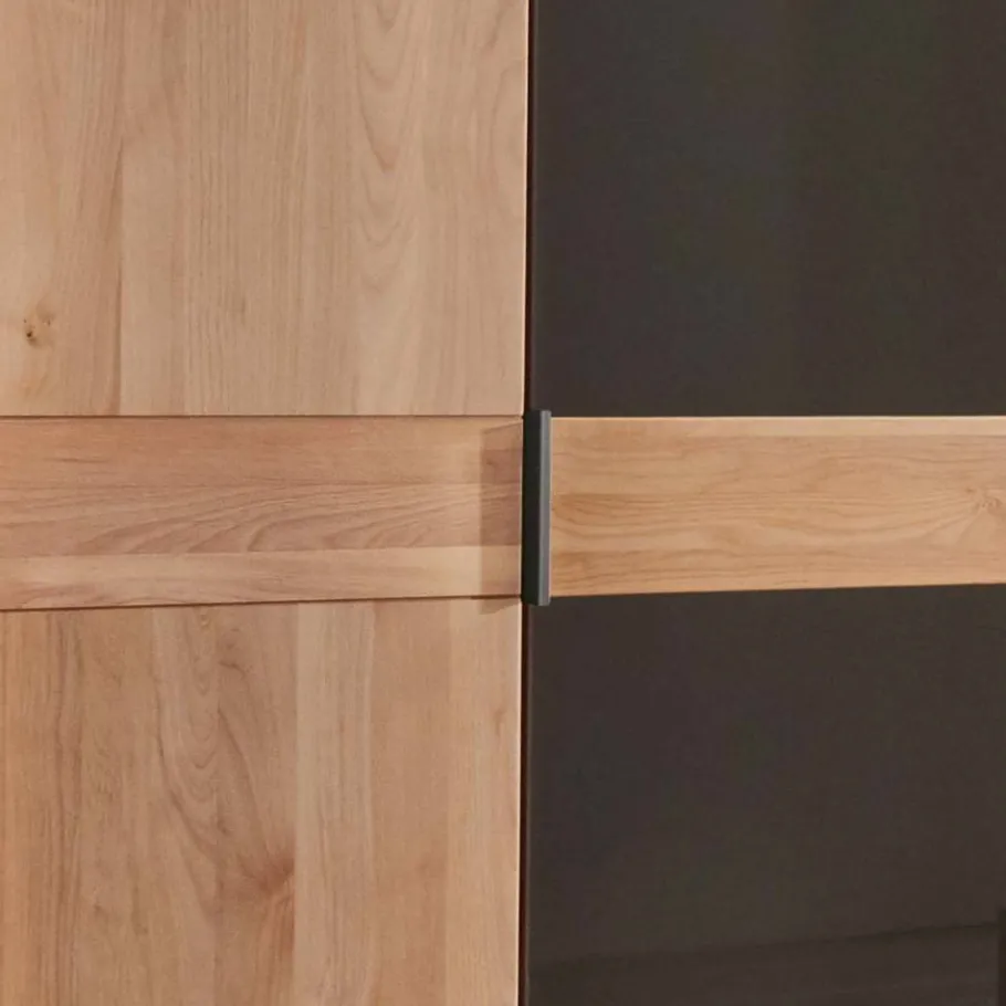 New 3-türiger Kleiderschrank in Erle teilmassiv - Hung Kleiderschränke|Schränke