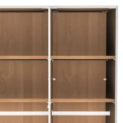 New 3-türiger Kleiderschrank in Erle teilmassiv - Hung Kleiderschränke|Schränke