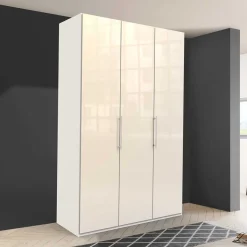 2-türiger Kleiderschrank in Creme Glasfront - Zidarie Kleiderschränke|Schränke