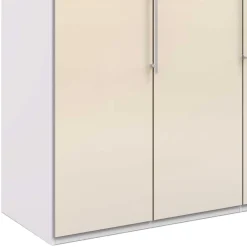 2-türiger Kleiderschrank in Creme Glasfront - Zidarie Kleiderschränke|Schränke