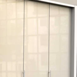 2-türiger Kleiderschrank in Creme Glasfront - Zidarie Kleiderschränke|Schränke