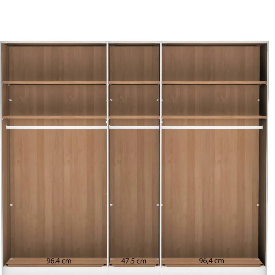 Best 5-türiger Kleiderschrank in Erle teilmassiv - Dilacco Kleiderschränke