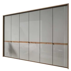 Outlet 6-türiger Kleiderschrank in Beige Glas - Crascanu Kleiderschränke|Schränke