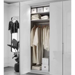3-türiger Kleiderschrank mit Dreh- und Falttüren - Nujan Kleiderschränke