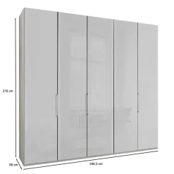 3-türiger Kleiderschrank mit Dreh- und Falttüren - Nujan Kleiderschränke