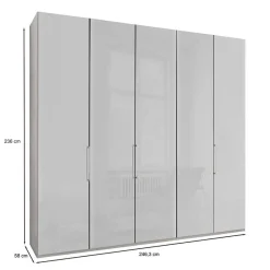 3-türiger Kleiderschrank mit Dreh- und Falttüren - Nujan Kleiderschränke