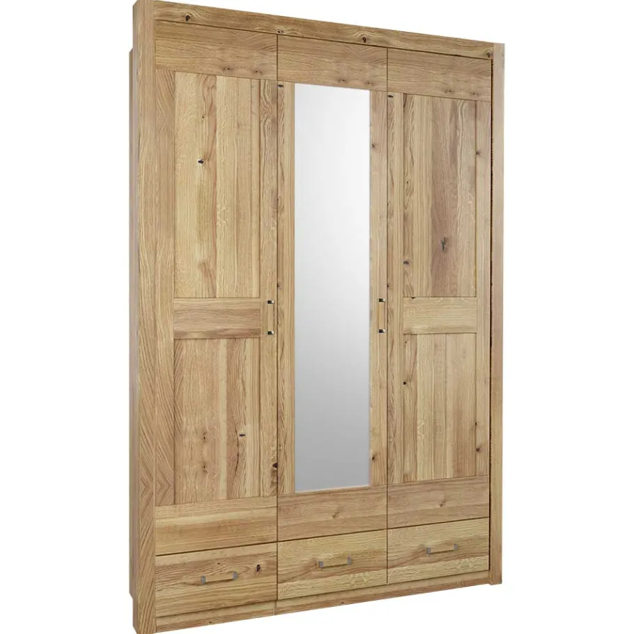 Outlet 3-türiger Kleiderschrank mit 3 Schubladen - Zamron Kleiderschränke