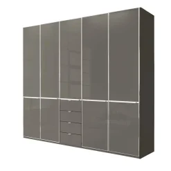Online 5-türiger Kombi-Kleiderschrank 247 cm breit - Madita Kleiderschränke