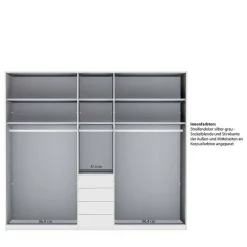 Online 5-türiger Kombi-Kleiderschrank 247 cm breit - Madita Kleiderschränke