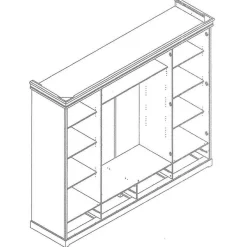 Best 4-türiger Landhausschrank in Weiß - Presto Kleiderschränke|Schränke