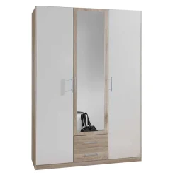 Outlet 3-türiger Schlafzimmer Schrank mit 2 Schubladen - Purista Kleiderschränke