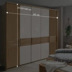 New 5-türiger Schlafzimmer Schrank mit fünf Türen - Emdsiva IV Kleiderschränke|Schränke