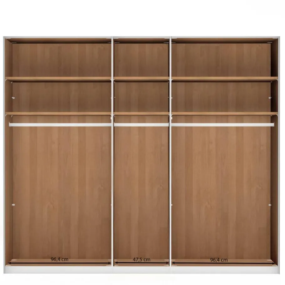 5-türiger Schlafzimmer-Kleiderschrank teilmassiv - Murray Kleiderschränke|Schränke