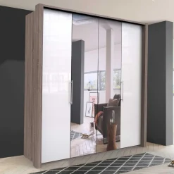 Best 2-türiger Schlafzimmerschrank mit Spiegel - Empresian Kleiderschränke|Schränke