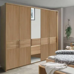 Best 5-türiger Schlafzimmerschrank in Eiche - Emdsiva Kleiderschränke|Schränke