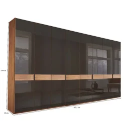New 8-türiger Schlafzimmerschrank mit Glasfront - Hung Kleiderschränke