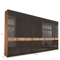 New 8-türiger Schlafzimmerschrank mit Glasfront - Hung Kleiderschränke
