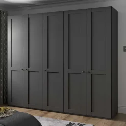 Online 5-türiger Schlafzimmerschrank - modernes Landhaus - Mataram Kleiderschränke|Schränke