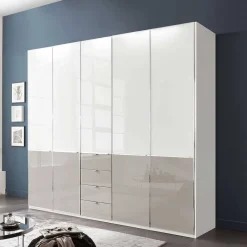 Outlet 5-türiger Schlafzimmer-Schrank 247 cm breit - Pascan Kleiderschränke